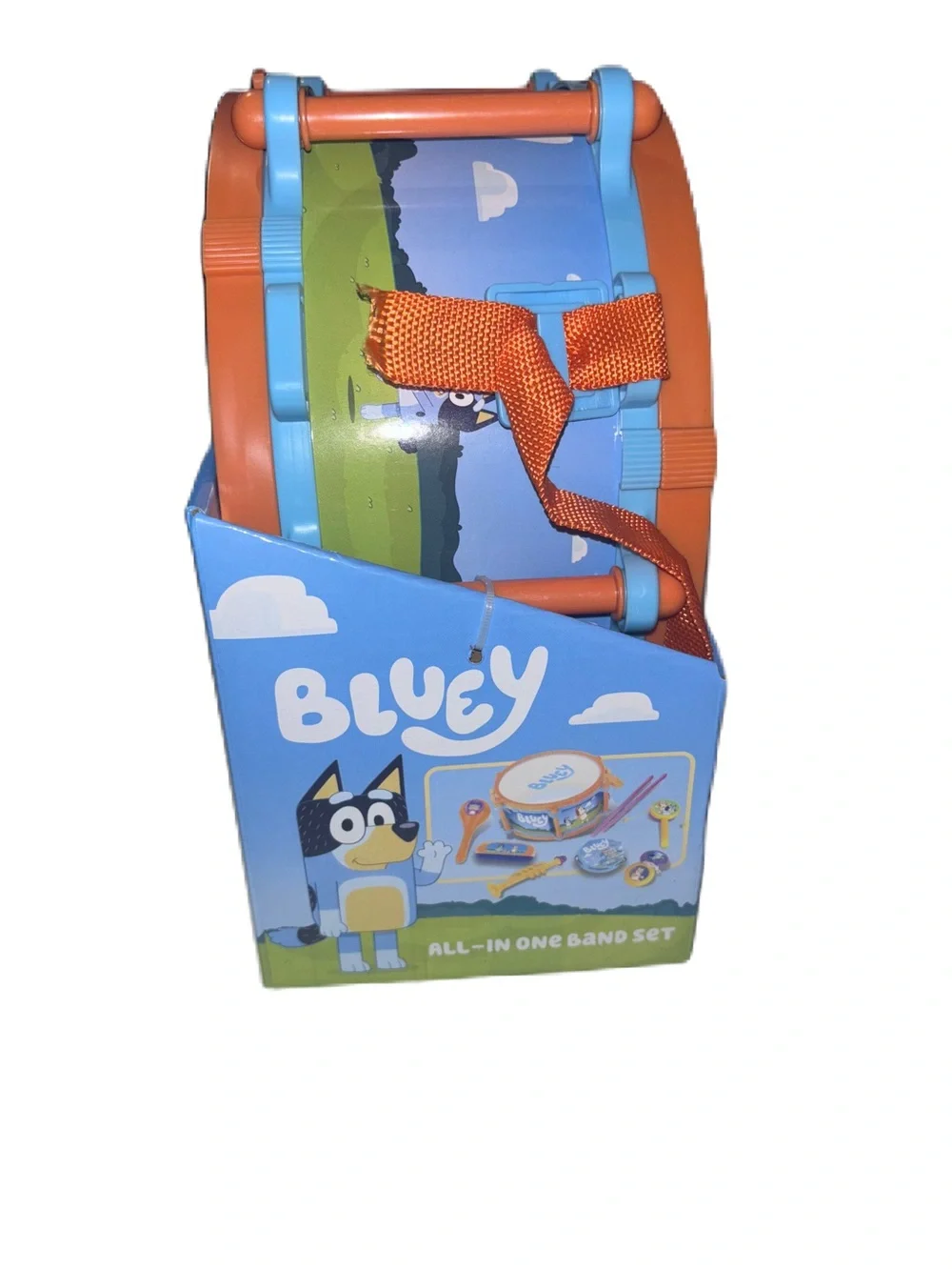 Bluey Kids All-in-One Band Set — Orange & Purple 9 Piece Musical Toy Set